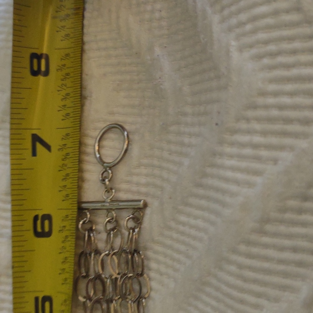 Sterling Silver 8 Row Multi Strand Oval Links Bracelet. 7 inches in length. EC. - Picture 5 of 6
